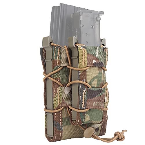 Tactical Molle Double Magazintasche High Speed Gear Mag Pouch 9 mm/5,56 Belt Fast Attach Carrier Magazine Set von GYDEHUTJ