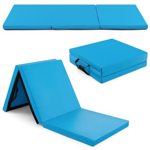 GYMAX 3-fach Trainingsmatte faltbar, tragbare Gymnastikmatte 180 x 60 x 5 cm, Gymnastikmatte mit Klettverschluss & Tragegriffen, Turnmatte für Yoga & Stretching GYMAX 3-fach Trainingsmatte faltbar, tragbare Gymnastikmatte 180 x 60 x 5 cm, Gymnastikmatte mit Klettverschluss & Tragegriffen, Turnmatte für Yoga & Stretching von GYMAX