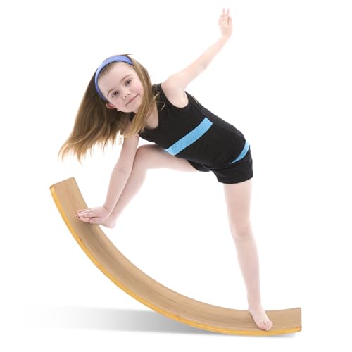 GYMAX Balance Board 90 x 30 cm, Balancierbrett aus Bambus, Wackelbrett für Gleichgewicht & Fitness, multifunktionales Kinderspielzeug bis 150kg Belastbar, für Kinder & Erwachsene GYMAX Balance Board 90 x 30 cm, Balancierbrett aus Bambus, Wackelbrett für Gleichgewicht & Fitness, multifunktionales Kinderspielzeug bis 150kg Belastbar, für Kinder & Erwachsene von GYMAX
