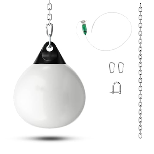 GYMAX Wasserboxsack Ø45cm, Boxing Punching Bag mit Wasser füllbar, hängendes Punchingsack, Schwerer Boxsack für Erwachsene & Jugend (Weiß) GYMAX Wasserboxsack Ø45cm, Boxing Punching Bag mit Wasser füllbar, hängendes Punchingsack, Schwerer Boxsack für Erwachsene & Jugend (Weiß) von GYMAX