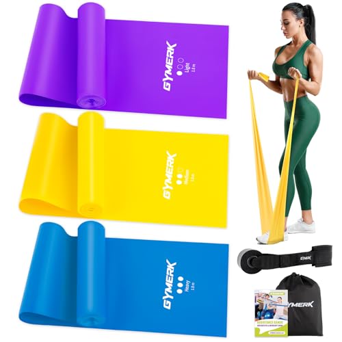 GYMERK Fitnessbänder 3er-Set, 1.8m Gymnastikband mit 3 Widerstandsstufen, Fitnessband mit Türanker Tragetasche und Übungsanleitung, ideal für Yoga, Pilates, Krafttraining und Physiotherapie GYMERK Fitnessbänder 3er-Set, 1.8m Gymnastikband mit 3 Widerstandsstufen, Fitnessband mit Türanker Tragetasche und Übungsanleitung, ideal für Yoga, Pilates, Krafttraining und Physiotherapie von GYMERK