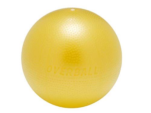GYMNIC - Weicher Pilates-Ball, 23 cm, aufblasbarer Ball mit Übungsanleitung, Verwendung für Pilates, Yoga und Widerstandsübungen (Heim-Fitness- und Fitnessgeräte), Gelb von GYMNIC