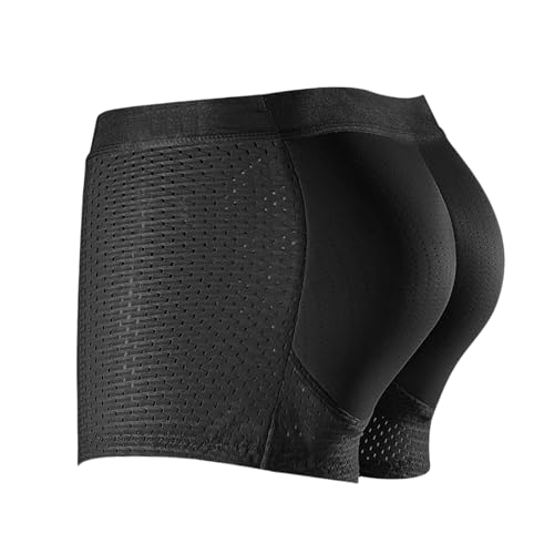 GYSMRIWG 2Er-Pack Herrenunterwäsche Aus Eisseide, Verdickte Gefälschte Hüftpolster-Po-Unterwäsche-Black-2Pcs-Xl (32-34 Zoll) von GYSMRIWG