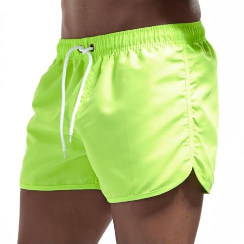 GYSMRIWG Herren-Badehose Herren Schwimmstädte Schwimmshorts Schnell Trocken Surf Shorts Badeanzug Strandshorts Sommer-Grün-L von GYSMRIWG