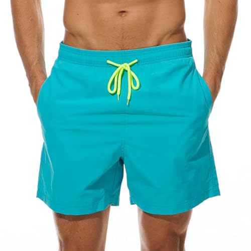 GYSMRIWG Herren-Badehose Sommer Strandshorts Badehose Herren Jungen Badeshorts Badeanzug-Himmelblau-XL von GYSMRIWG