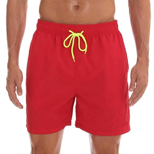 GYSMRIWG Herren-Badehose Sommer Strandshorts Badehose Herren Jungen Badeshorts Badeanzug-Rot-XXXL von GYSMRIWG