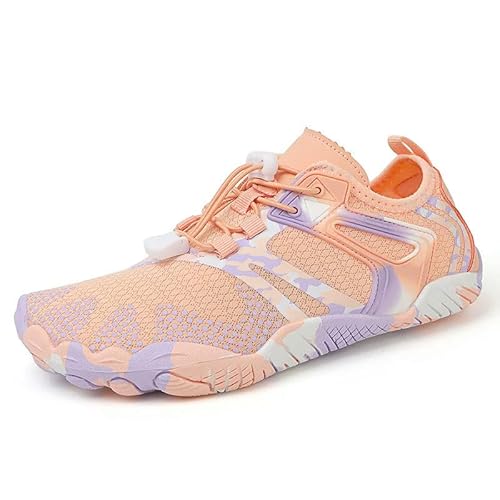 GYSMRIWG Wasserschuhe rutschfeste, Schnell Trocknende Wasserschuhe, Bachschuhe, Outdoor-Strand-Barfußschuhe-Rosa-40 von GYSMRIWG