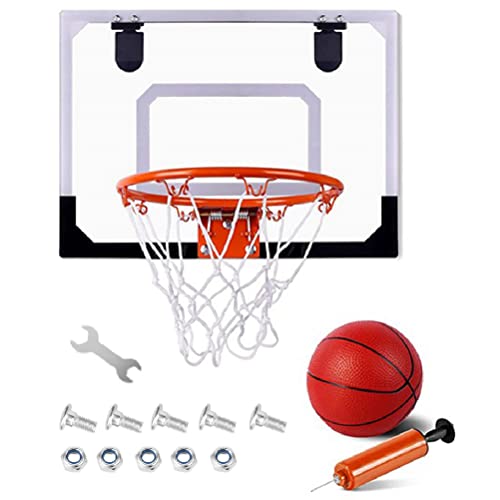 GYSURYB Mini-Basketballkorb Mini-Basketballkorb Innen-Mini-Basketball-Set zum Aufhängen An der Tür, mit Ball und Pumpe, Sportset von GYSURYB
