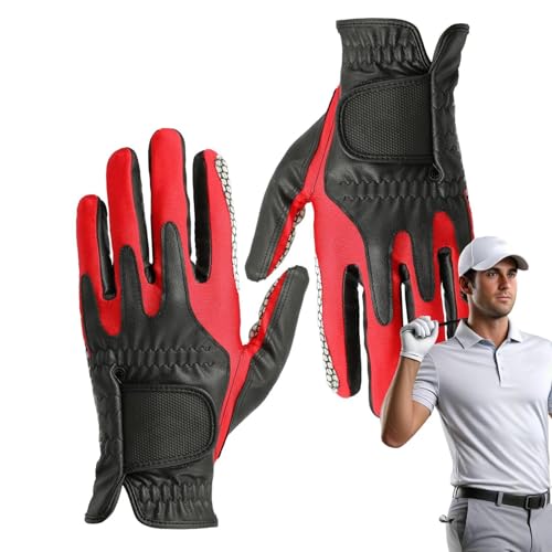 GZBMEZS Herren Golfhandschuhe, Swing Trainerhandschuhe, Wetter Von Grip Weich Bequem, Im Freien Sporthandschützer Stoßdämpfung Für Linkshändige Golfer von GZBMEZS