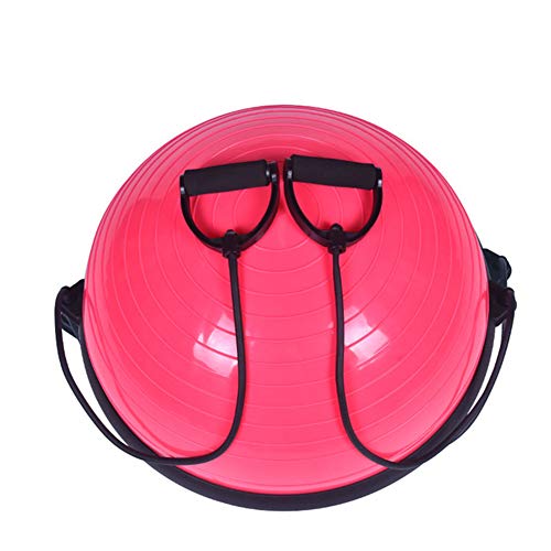 GZD Yoga Ball Balance Trainer, Core Training Air Dome mit Widerstand Bands und Fußpumpe Belege für Core Training Home Fitness Kraft Übung,Rosa GZD Yoga Ball Balance Trainer, Core Training Air Dome mit Widerstand Bands und Fußpumpe Belege für Core Training Home Fitness Kraft Übung,Rosa von GZD