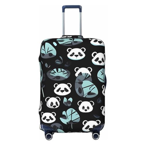GZYL Gepäckabdeckung, elastisch, Schwarz und Weiß, gepunktet, waschbar, Schwarz-weißes Panda-Gesicht, S von GZYL