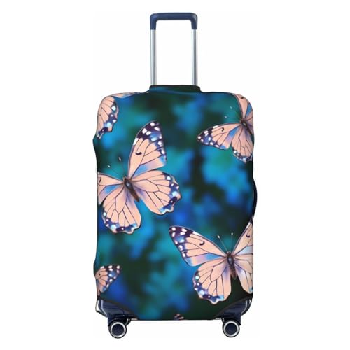 GZYL Gepäckschutzhülle mit niedlichem Gänseblümchen-Motiv, elastisch, waschbar, Niedliche Schmetterlinge, M von GZYL