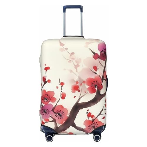 GZYL Jeju Island Korea bedruckte elastische Gepäckschutzhülle waschbare Gepäckabdeckung, Japanisches Frühlings-Pflaumenblumen, XL von GZYL