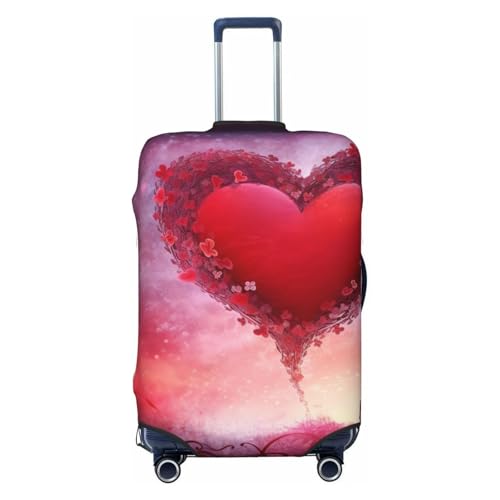 GZYL Romantische Herz-bedruckte elastische Gepäckschutzhülle waschbare Gepäckabdeckung, Romantisches Herz, XL von GZYL