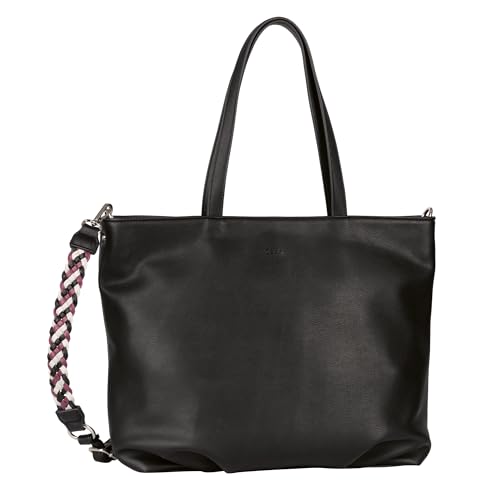 Gabor bags Linnie Damen Shopper Umhängetasche Reißverschluss Groß Schwarz von Gabor