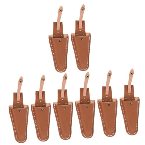 Gadpiparty 4 Sätze Scherenetui Gartenscheren Trimmen Trimmer Klinge Looper Scherenlederbezug Schutzhülle Für Gartenschere Astschere Schutzhülle Gartenzangenhalter Rindsleder Brown 2 Stück * 4 von Gadpiparty