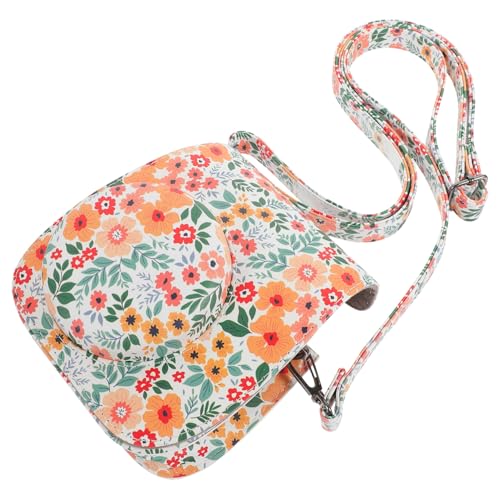 Gadpiparty Kameratasche Mit Blumenmuster Kleiner Rucksack Gadget-hülle Powerbank Taschen Fall Kleine Umhängetasche Tasche Für Sofortbildkameras Tragbarer Spiegellos USB Koffer Pu von Gadpiparty