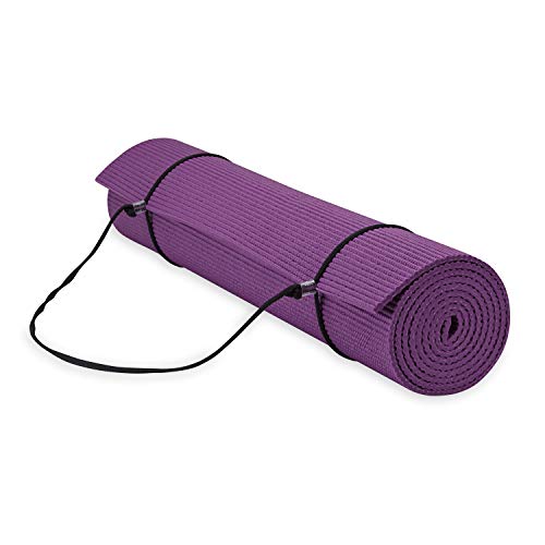 Gaiam Essentials Premium Yogamatte mit Yogamatte, Tragetuch, lila, 183 cm L x 61 cm B x 0,6 cm dick Gaiam Essentials Premium Yogamatte mit Yogamatte, Tragetuch, lila, 183 cm L x 61 cm B x 0,6 cm dick von Gaiam