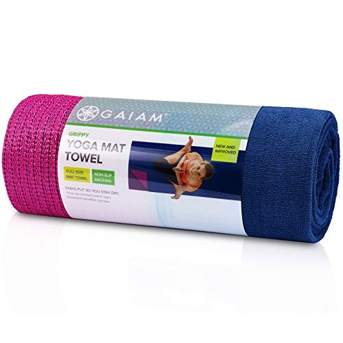 Gaiam Griffiges, rutschfestes Yogamatten-Handtuch – schnell trocknendes Handtuch – ideal für Hot Yoga – Mikrofaser und maschinenwaschbar – rutschfeste Unterseite – lebendiges Blau/Fuchsia – 172,7 cm L Gaiam Griffiges, rutschfestes Yogamatten-Handtuch – schnell trocknendes Handtuch – ideal für Hot Yoga – Mikrofaser und maschinenwaschbar – rutschfeste Unterseite – lebendiges Blau/Fuchsia – 172,7 cm L von Gaiam