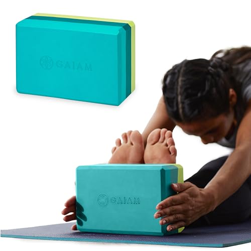 Gaiam Yoga-Block – stützender, latexfreier EVA-Schaum, weiche rutschfeste Oberfläche für Yoga, Pilates, Meditation, dreifarbig, Blaugrün Gaiam Yoga-Block – stützender, latexfreier EVA-Schaum, weiche rutschfeste Oberfläche für Yoga, Pilates, Meditation, dreifarbig, Blaugrün von Gaiam