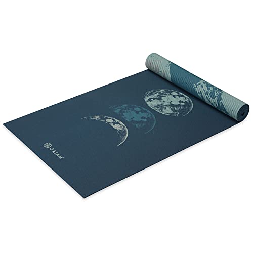 Gaiam Yogamatte, Premium-Druck, wendbar, extra dick, rutschfest, für alle Arten von Yoga, Pilates und Bodentraining, Mondwelle, 6 mm Gaiam Yogamatte, Premium-Druck, wendbar, extra dick, rutschfest, für alle Arten von Yoga, Pilates und Bodentraining, Mondwelle, 6 mm von Gaiam