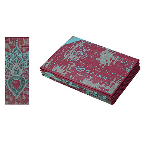 Gaiam Yogamatte, faltbar, Reise- und Fitnessmatte, Faltbare Yogamatte für alle Arten von Yoga, Pilates und Bodentraining, frei von Sei, 2 mm (L x B x T). Gaiam Yogamatte, faltbar, Reise- und Fitnessmatte, Faltbare Yogamatte für alle Arten von Yoga, Pilates und Bodentraining, frei von Sei, 2 mm (L x B x T). von Gaiam