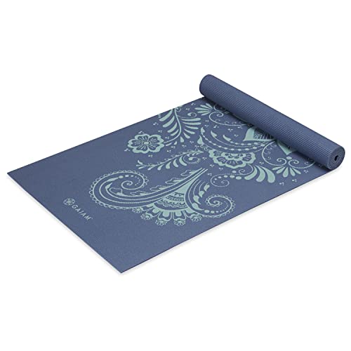 Gaiam Yogamatte – 5 mm dicke Yogamatte – rutschfeste Übungsmatte für alle Arten von Yoga, Pilates und Boden-Workouts – strukturierter Griff, gepolsterte Unterstützung, verschiedene Designs (61 x 172,7 von Gaiam