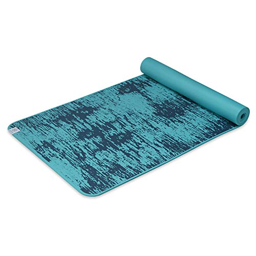 Gaiam Yogamatte – 6 mm Insta-Grip extra dick und dicht strukturiert, rutschfeste Übungsmatte für alle Arten von Yoga und Boden-Workouts, 177,2 cm L x 61,1 cm B x 6 mm dick, Cove Blue von Gaiam