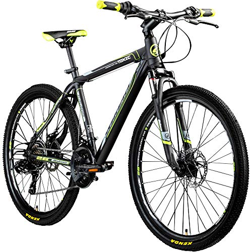 Galano 26 Zoll Toxic Mountainbike Hardtail MTB Jugendmountainbike Jugendfahrrad (schwarz/grün, 46 cm) von Galano
