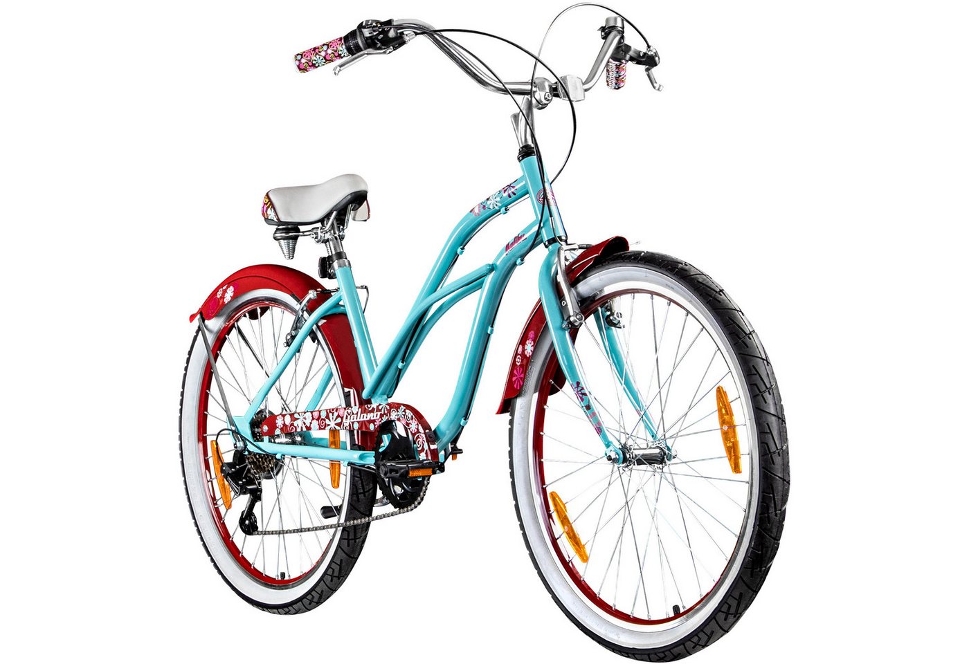 Galano Cruiser Malibu, 6 Gang, Kettenschaltung, Beach Cruiser ab 150 cm retro Fahrrad 6 Gänge Damenfahrrad Galano Cruiser Malibu, 6 Gang, Kettenschaltung, Beach Cruiser ab 150 cm retro Fahrrad 6 Gänge Damenfahrrad von Galano