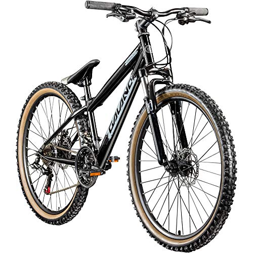 Galano Dirtbike 26 Zoll MTB G600 Mountainbike Fahrrad 18 Gang Dirt Bike Rad (schwarz/Silbergrau, 33 cm) von Galano