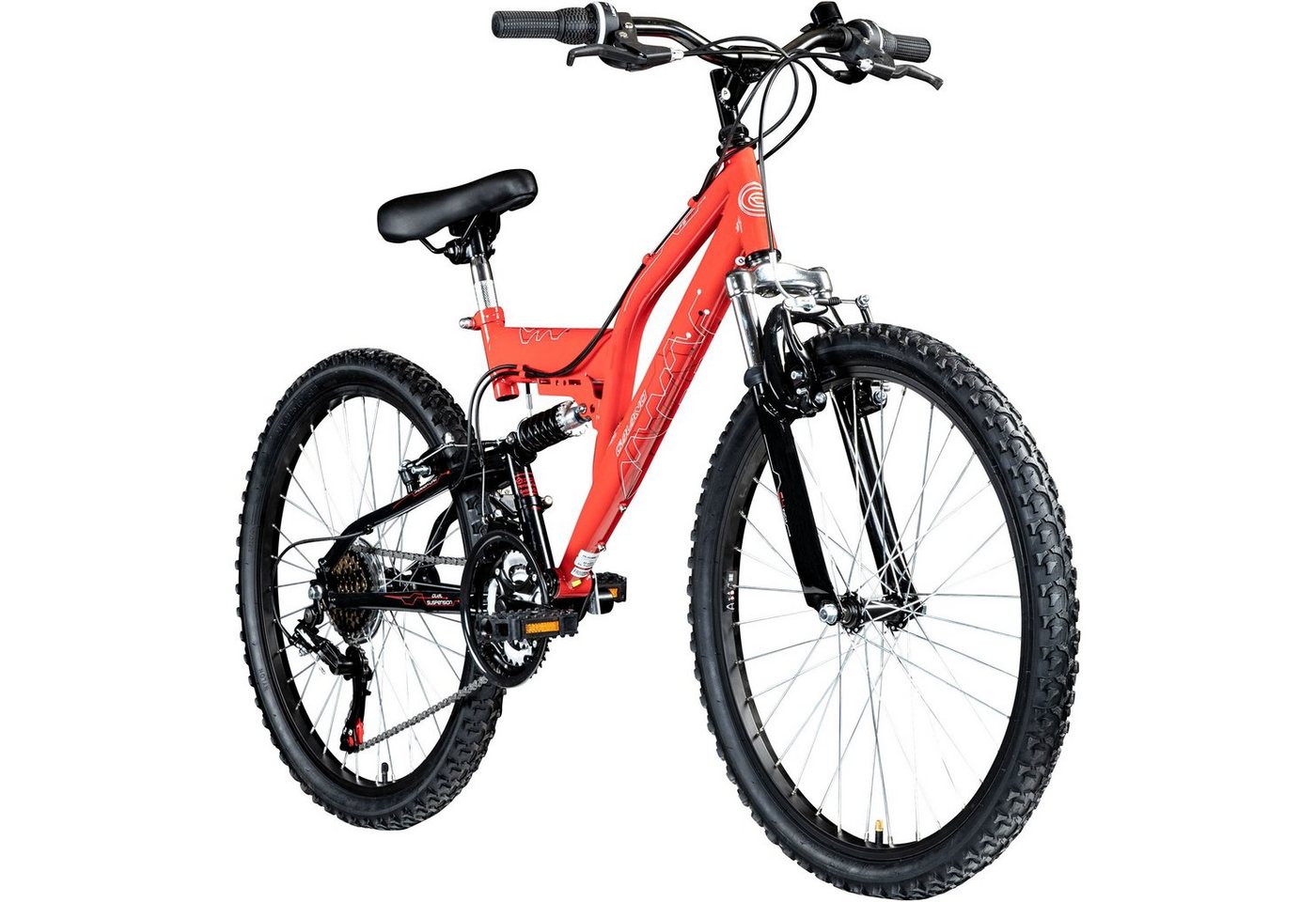 Galano Mountainbike FS180, 18 Gang, Kettenschaltung, Jugendfahrrad ab 8 130-145 cm MTB Fully Fahrrad Mädchen Jungen von Galano