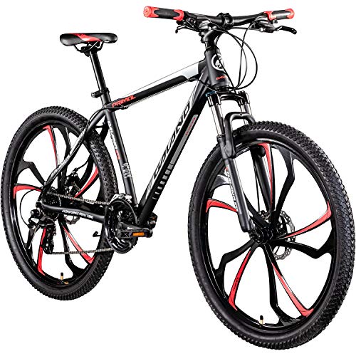 Galano Primal Mountainbike für Jugendliche und Erwachsene ab 165 cm Fahrrad Bike Hardtail 27,5 Zoll 650B mit Federgabel 24 Gänge (schwarz/rot, 48 cm) von Galano