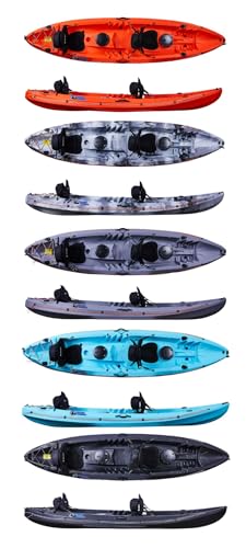 Galaxy Kayaks Tandem Solo HV - Zweier + Einer Kajak Sit On Top Kajak Angelkajak, Galaxy Kayaks:(B) Black von Galaxy kayaks