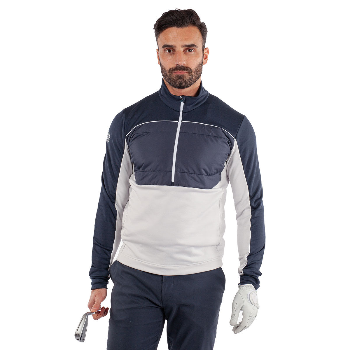 Galvin Green Men's Douglas Half Zip Golf Mid Layer, Mens, Cool grey/navy, Xl | American Golf von Galvin Green