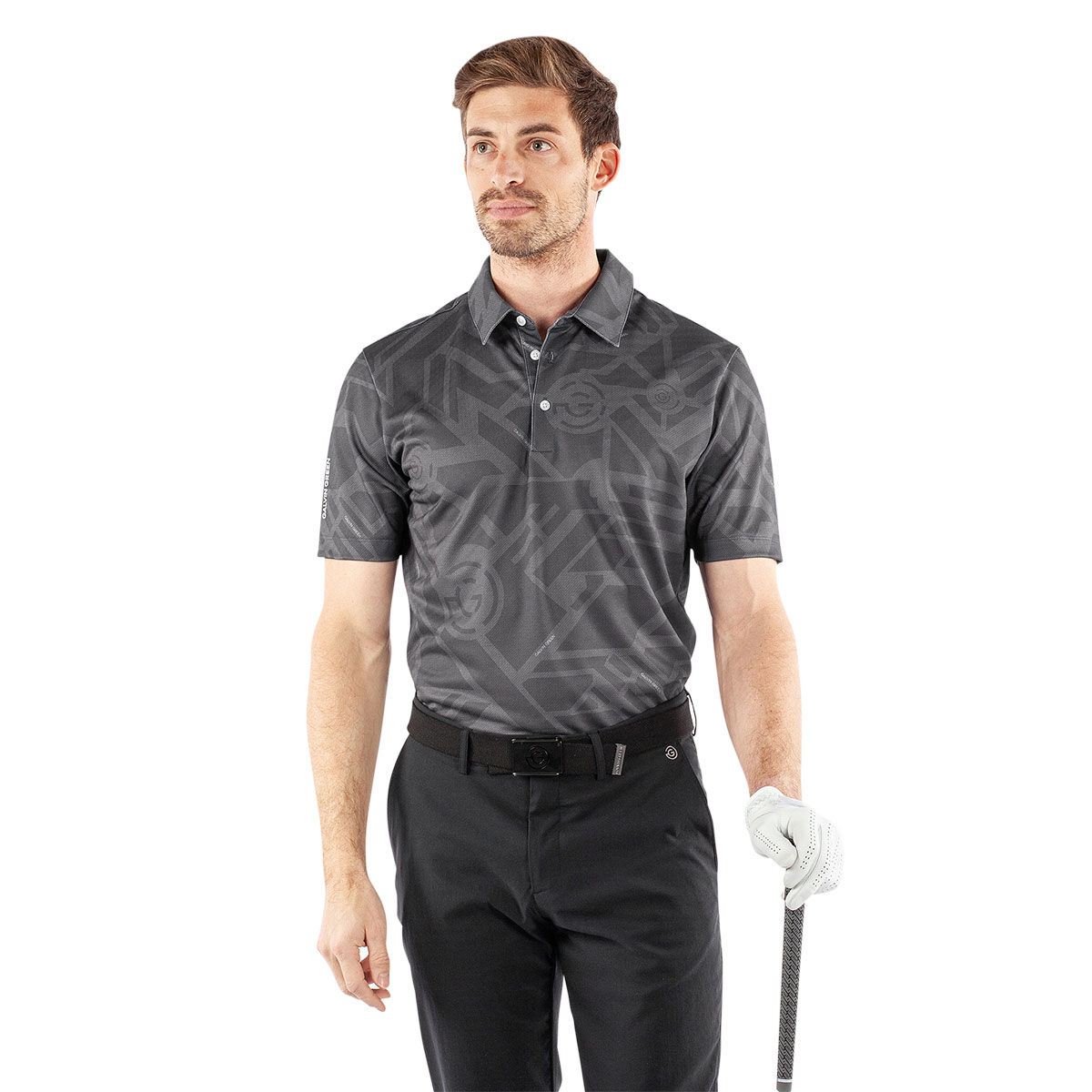 Galvin Green Men's Maze Golf Polo Shirt, Mens, Black, Medium | American Golf von Galvin Green