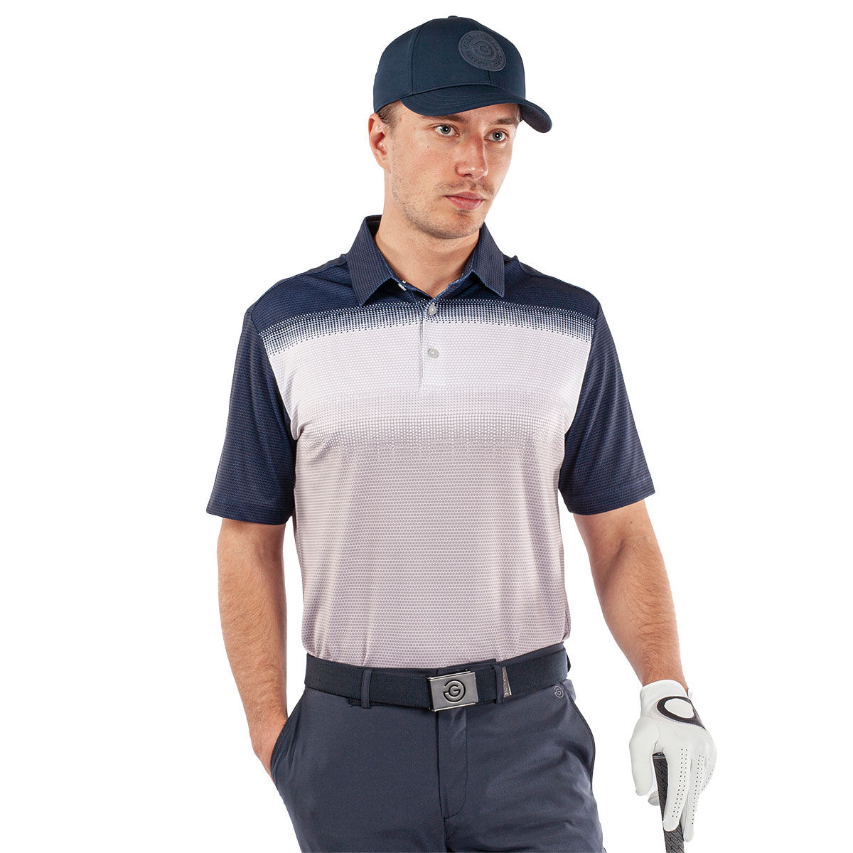 Galvin Green Men's Mo Golf Polo Shirt, Mens, Cool grey/white, Small | American Golf von Galvin Green