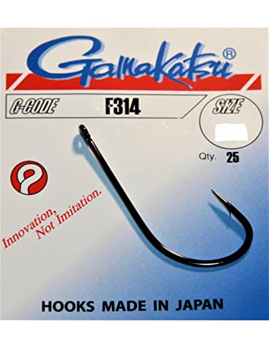 Gamakatsu F314 Fly Hook - 25 Angelhaken für Angelfliege & Streamer, Fliegenhaken zum Fliegenfischen auf Forellen & Raubfische, Größe:4 von Gamakatsu