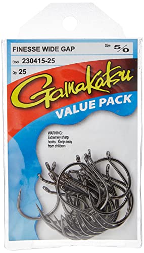 Gamakatsu Finesse Haken, breit, 25 Stück, schwarz, 4 Gamakatsu Finesse Haken, breit, 25 Stück, schwarz, 4 von Gamakatsu