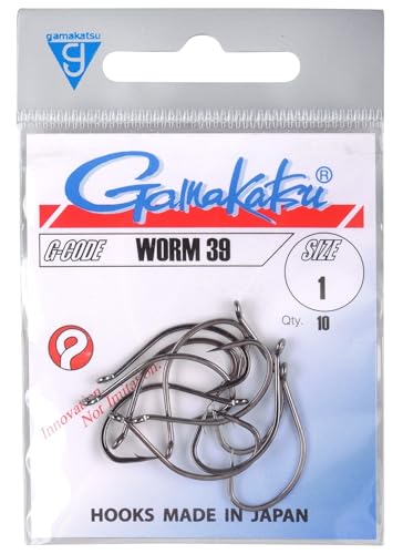 Gamakatsu Hook Worm 39 - Dropshot Angelhaken zum Drop Shot Angeln, Haken für Jigs & Gummiköder, Dropshothaken für Gummifische, Größe/Packungsinhalt:Gr. 1/10 Stück Gamakatsu Hook Worm 39 - Dropshot Angelhaken zum Drop Shot Angeln, Haken für Jigs & Gummiköder, Dropshothaken für Gummifische, Größe/Packungsinhalt:Gr. 1/10 Stück von Gamakatsu