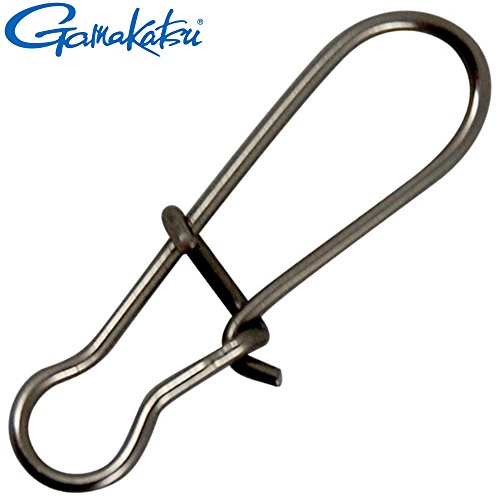 Gamakatsu Hyper Ez Snap - Karabiner zum Spinnangeln auf Hecht & Zander, Einhänger zum Spinnfischen, Snaps zum Raubfischangeln, Größe/Tragkraft/Packungsinhalt:Gr. 4 / 48kg / 7 Stück von Gamakatsu