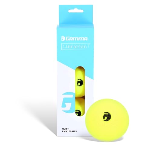 GAMMA Librarian Foam Pickleball Balls, Schaumstoffbälle für Pickleball-Übung mit True Bounce auf allen Oberflächen, Box mit 3 Stück von Gamma