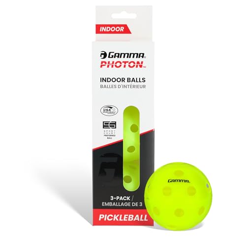 Gamma Sports Photon Pickleball-Bälle für den Innenbereich, USAPA-zugelassen, Pickleball-Zubehör, 03 Stück Gamma Sports Photon Pickleball-Bälle für den Innenbereich, USAPA-zugelassen, Pickleball-Zubehör, 03 Stück von Gamma