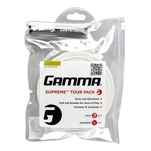 Gamma Griffband Supreme Overgrip 15 Tour Pack, weiß, One Size Gamma Griffband Supreme Overgrip 15 Tour Pack, weiß, One Size von Gamma