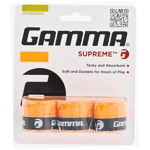 Gamma Griffband Supreme Overgrip 3er, orange, AGSO-15 Gamma Griffband Supreme Overgrip 3er, orange, AGSO-15 von Gamma