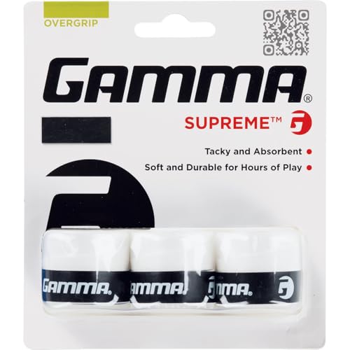 Gamma Griffband Supreme Overgrip 3er, weiß, AGSO-10 Gamma Griffband Supreme Overgrip 3er, weiß, AGSO-10 von Gamma