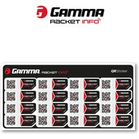 Gamma Racket Info Internationale Version Besaitungsaufkleber 16er Pack (2022) - Größe L von Gamma