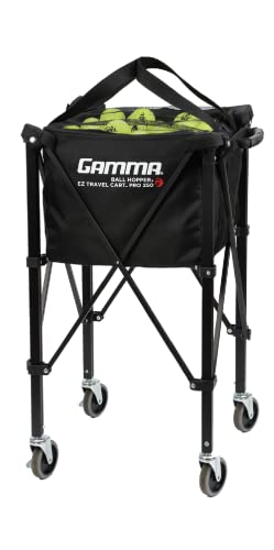 Gamma Sports EZ Travel Cart Pro, Ball Hopper mit Premium-Tragetasche, für 120 Pickleballbälle oder 150 Tennisbälle von Gamma