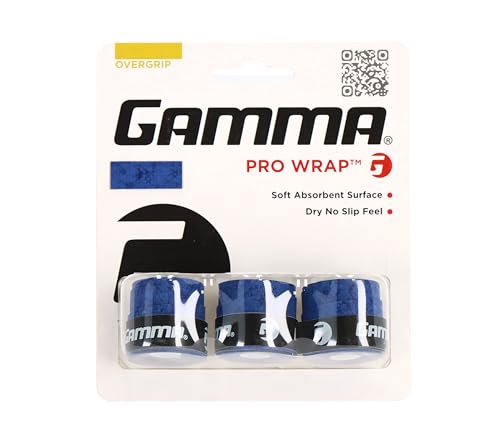 Gamma Unisex-Erwachsene Pro Wrap Blue Overgrip, Blau, 3-Pack von Gamma