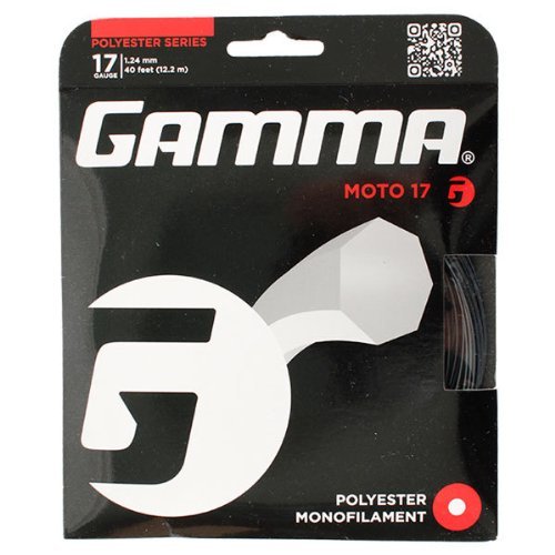 Gamma Tennissaite Moto 12,2 m Set 17 (1,24mm) schwarz, GZMO13 von Gamma